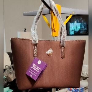 Joy Mangano Chocolate Brown Tote Bag